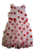 A Red Sleeveless Dresses from Charabia in size 5T for girl. (Front View)
