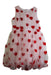 A Red Sleeveless Dresses from Charabia in size 5T for girl. (Front View)