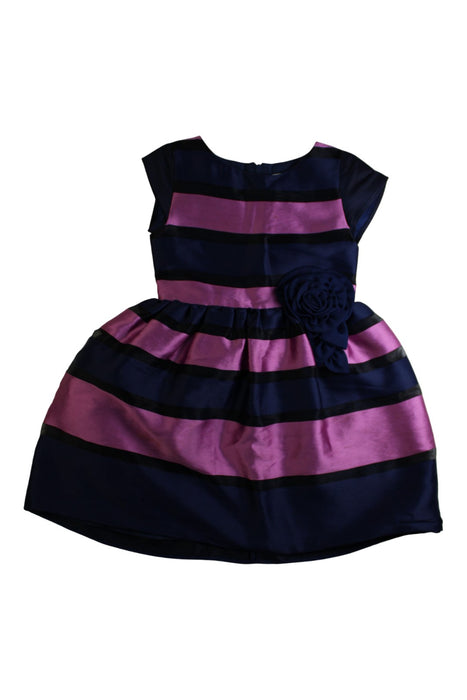 A Pink Short Sleeve Dresses from Charabia in size 4T for girl. (Front View)