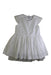 A White Sleeveless Dresses from Petit Bateau in size 6T for girl. (Front View)