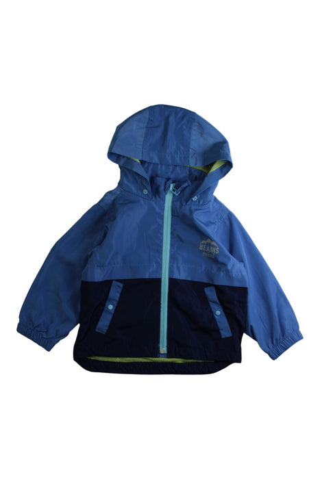 A Blue Rain Jackets from BEAMS in size 18-24M for boy. (Front View)