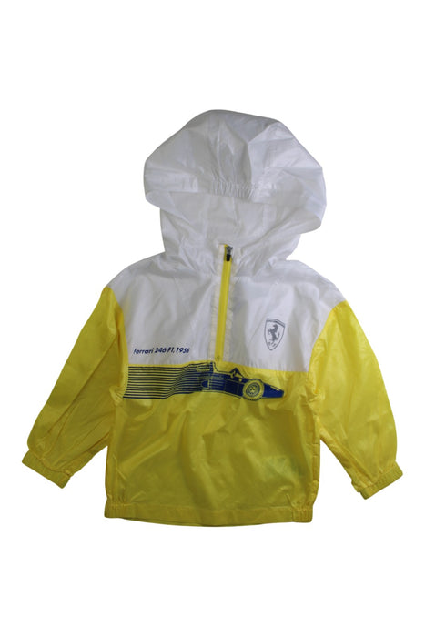 A White Rain Jackets from Ferrari in size 18-24M for boy. (Front View)