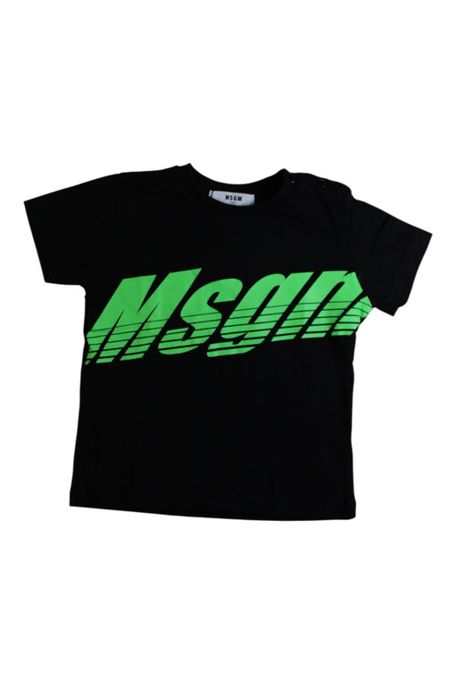 A Black Short Sleeve T Shirts from MSGM in size 12-18M for boy. (Front View)