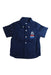 A Navy Short Sleeve Shirts from Sugarman in size 12-18M for boy. (Front View)