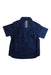 A Navy Short Sleeve Shirts from Sugarman in size 12-18M for boy. (Back View)