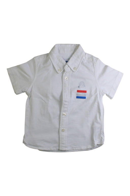 A White Short Sleeve Shirts from Sugarman in size 12-18M for boy. (Front View)