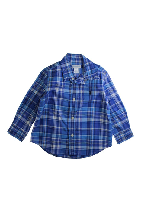 A Blue Long Sleeve Shirts from Ralph Lauren in size 12-18M for boy. (Front View)