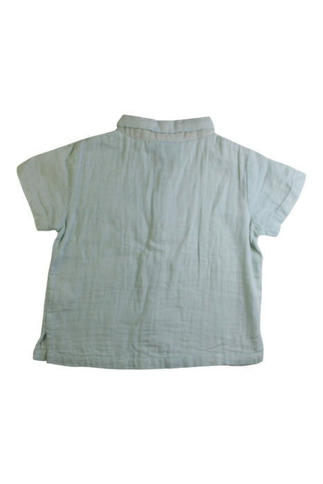 A Green Short Sleeve Polos from Little Green Radicals in size 12-18M for boy. (Back View)