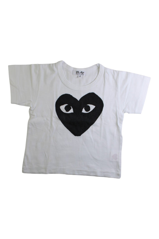 A White Short Sleeve T Shirts from Comme des Garcons in size 2T for neutral. (Front View)