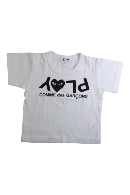 A White Short Sleeve T Shirts from Comme des Garcons in size 2T for neutral. (Front View)