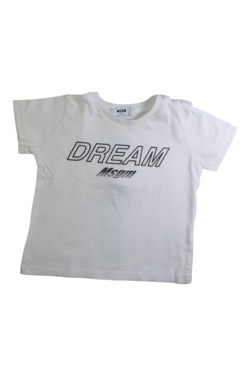 A White Short Sleeve T Shirts from MSGM in size 2T for boy. (Front View)