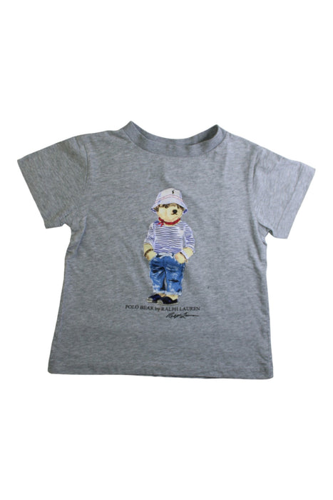 A Grey Short Sleeve T Shirts from Polo Ralph Lauren in size 3T for boy. (Front View)