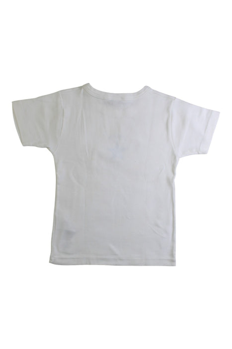 A White Short Sleeve T Shirts from Petit Bateau in size 3T for boy. (Back View)