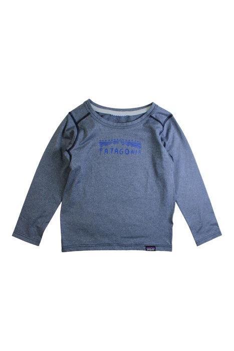 A Blue Base Layers from Patagonia in size 3T for boy. (Front View)