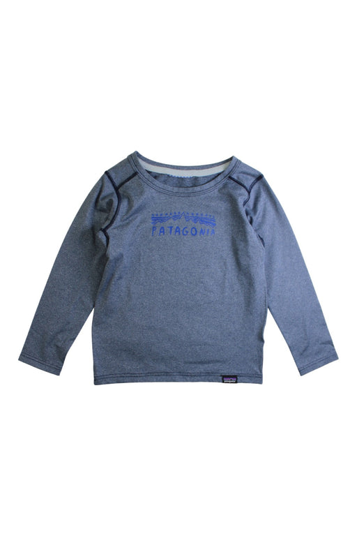 A Blue Base Layers from Patagonia in size 3T for boy. (Front View)
