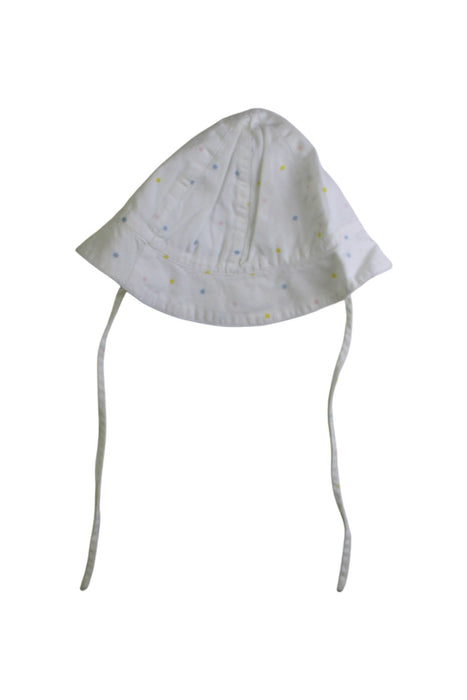 A White Sun Hats from Jacadi in size 3-6M for neutral. (Back View)