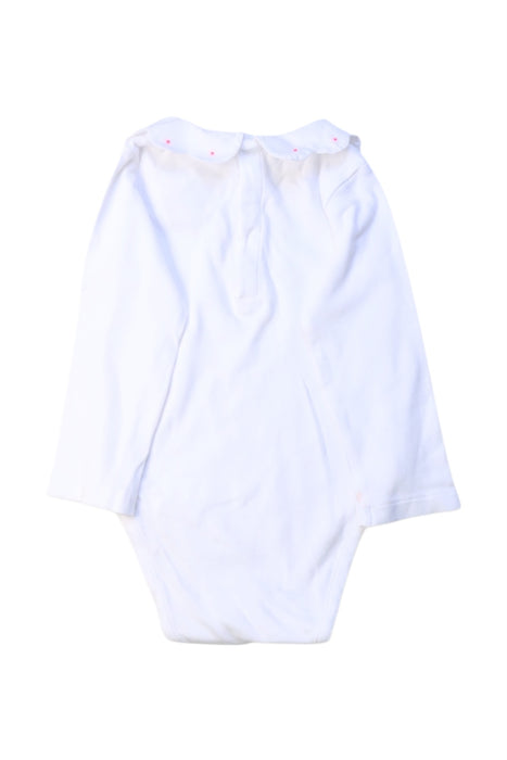 A White Long Sleeve Bodysuits from Jacadi in size 12-18M for girl. (Back View)