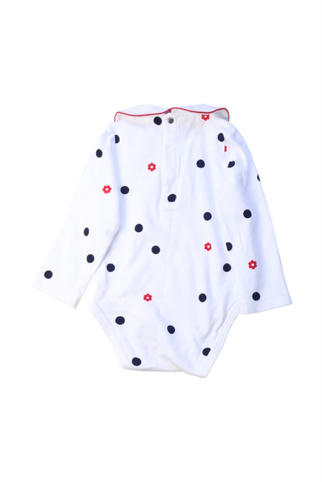 A White Long Sleeve Bodysuits from Jacadi in size 12-18M for girl. (Back View)