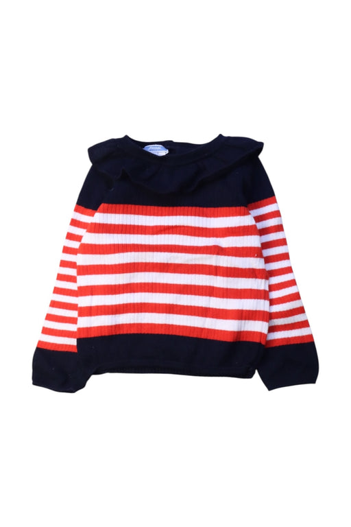 A Navy Knit Sweaters from Jacadi in size 2T for girl. (Front View)