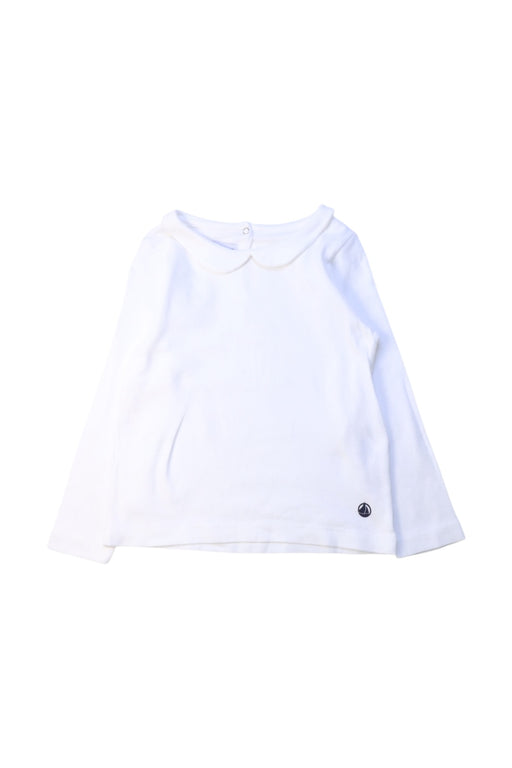 A White Long Sleeve Tops from Petit Bateau in size 3T for girl. (Front View)