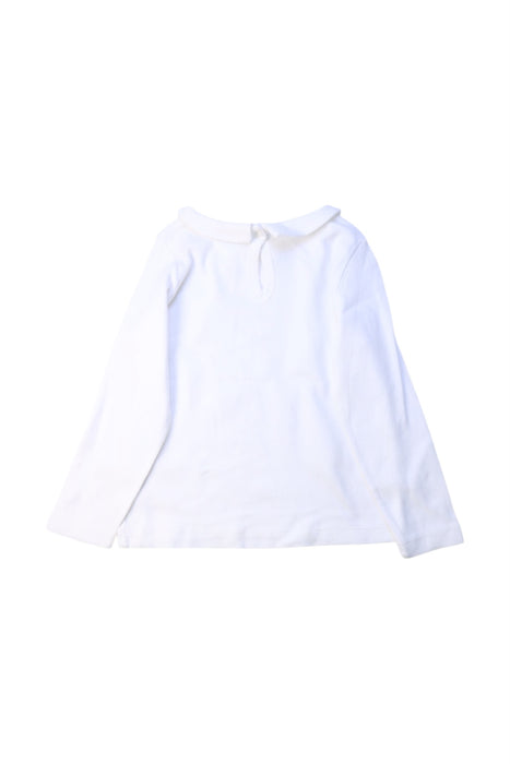 A White Long Sleeve Tops from Petit Bateau in size 3T for girl. (Back View)
