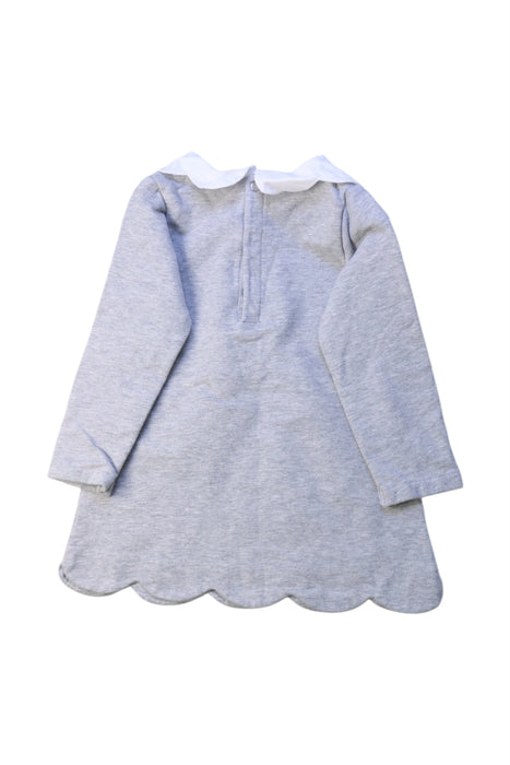 A Grey Long Sleeve Dresses from Jacadi in size 12-18M for girl. (Back View)