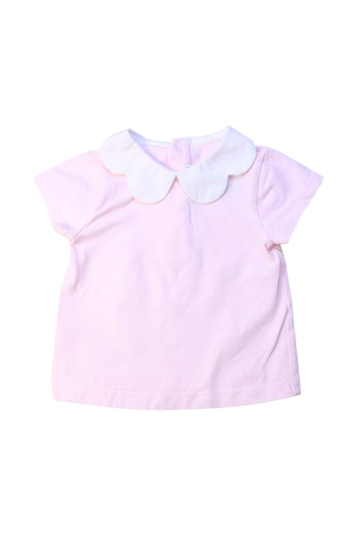 A Pink Short Sleeve Tops from Jacadi in size 2T for girl. (Front View)