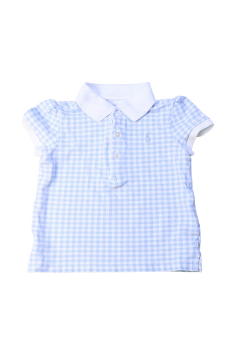 A Blue Short Sleeve Polos from Ralph Lauren in size 2T for girl. (Front View)