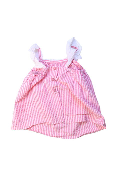 A Pink Sleeveless Dresses from Nanos in size 2T for girl. (Back View)