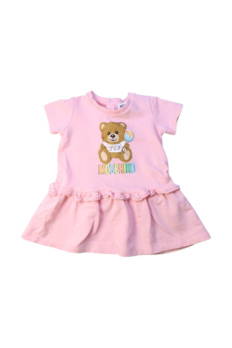 A Multicolour Short Sleeve Dresses from Moschino in size 6-12M for girl. (Front View)