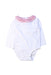 A White Long Sleeve Bodysuits from Jacadi in size 12-18M for girl. (Front View)