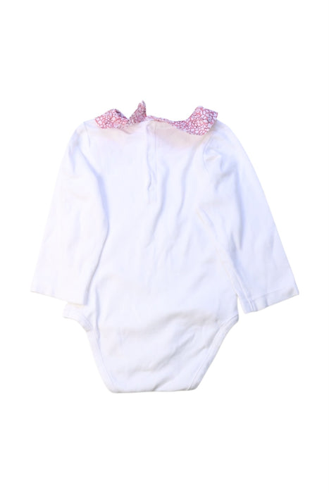 A White Long Sleeve Bodysuits from Jacadi in size 12-18M for girl. (Back View)