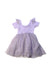 A Purple Short Sleeve Dresses from EleStory in size 12-18M for girl. (Back View)