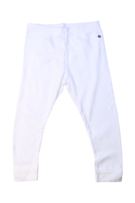 A White Leggings from Petit Bateau in size 12-18M for girl. (Front View)