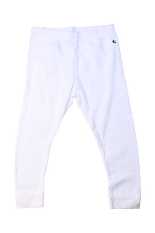 A White Leggings from Petit Bateau in size 12-18M for girl. (Front View)