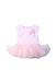 A Pink Short Sleeve Dresses from Miniclasix in size 12-18M for girl. (Front View)