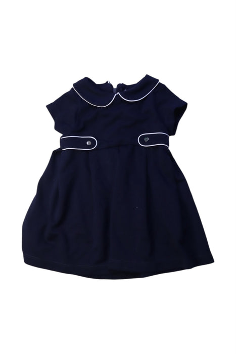 A Navy Short Sleeve Dresses from Jacadi in size 12-18M for girl. (Front View)