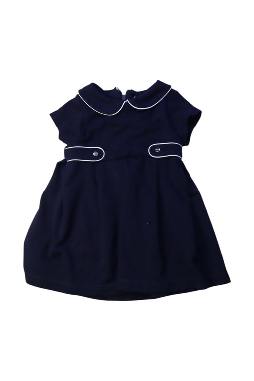 A Navy Short Sleeve Dresses from Jacadi in size 12-18M for girl. (Front View)