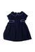 A Navy Short Sleeve Dresses from Jacadi in size 12-18M for girl. (Front View)