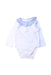A White Long Sleeve Bodysuits from Jacadi in size 12-18M for girl. (Front View)