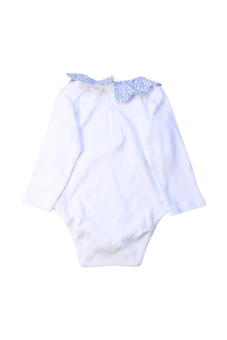 A White Long Sleeve Bodysuits from Jacadi in size 12-18M for girl. (Back View)