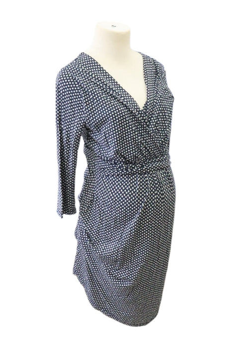 A Navy Long Sleeve Dresses from Seraphine in size Maternity-S for maternity. (Front View)