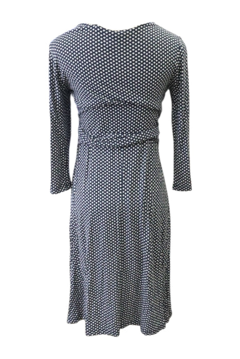 A Navy Long Sleeve Dresses from Seraphine in size Maternity-S for maternity. (Back View)