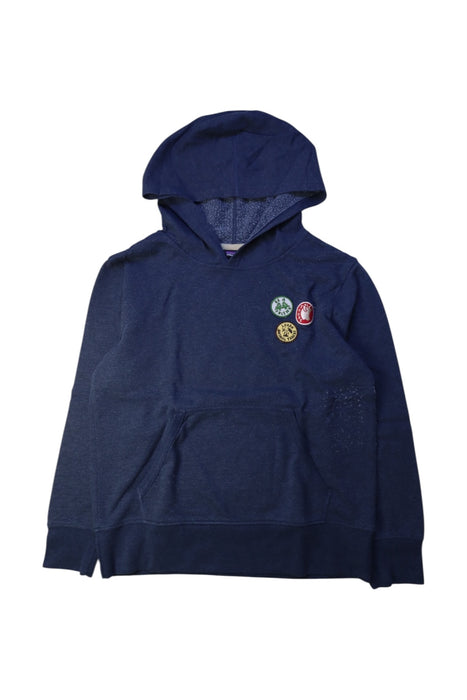 A Navy Hooded Sweatshirts from Patagonia in size 14Y for neutral. (Front View)