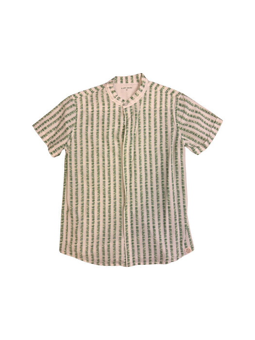 A Green Short Sleeve Shirts from Le Peitit Society in size 10Y for boy. (Front View)