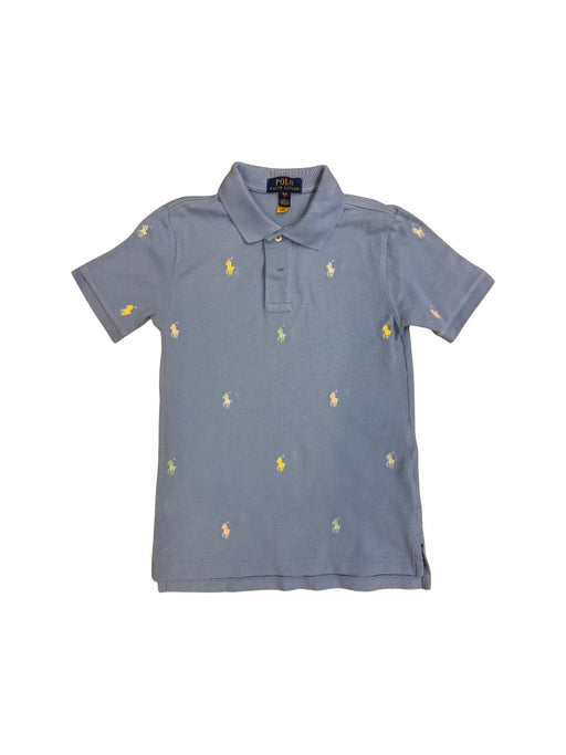 A Blue Short Sleeve Polos from Polo Ralph Lauren in size 8Y for boy. (Front View)