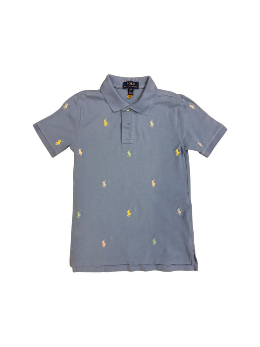 A Blue Short Sleeve Polos from Polo Ralph Lauren in size 8Y for boy. (Front View)