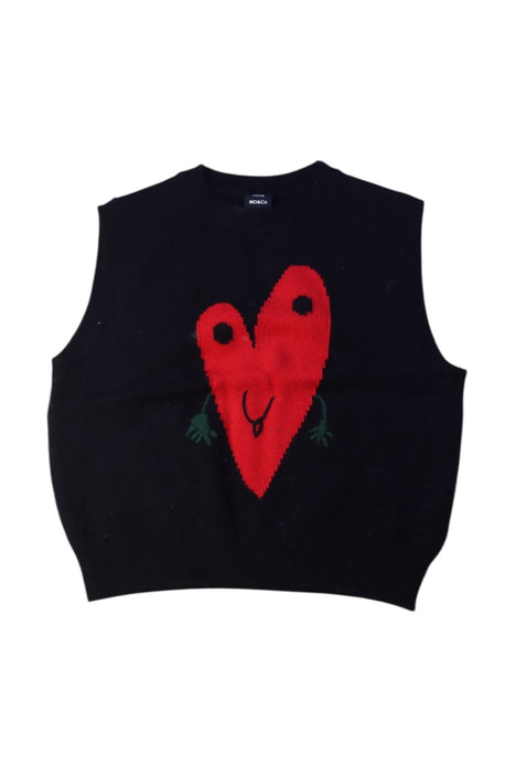 A Black Sweater Vests from little Mo & Co. in size 5T for girl. (Front View)