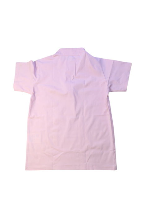 A Pink Short Sleeve Polos from Harcour in size 7Y for girl. (Back View)