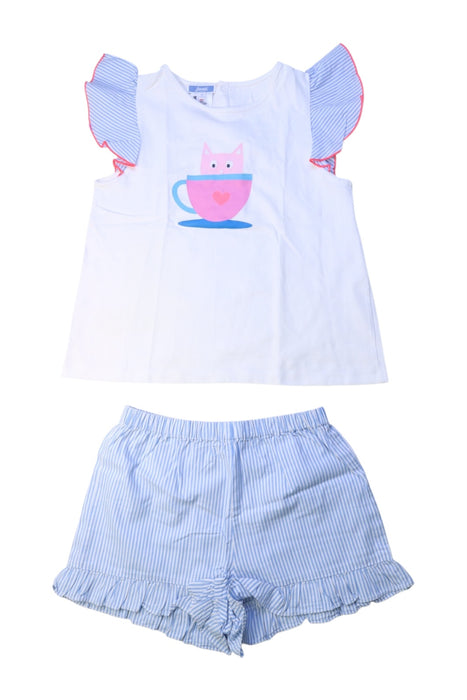 A White Shorts Sets from Jacadi in size 8Y for girl. (Front View)